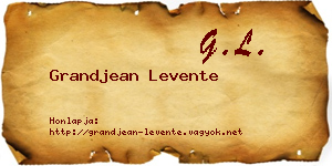 Grandjean Levente névjegykártya
