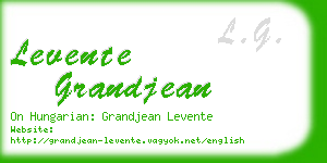 levente grandjean business card